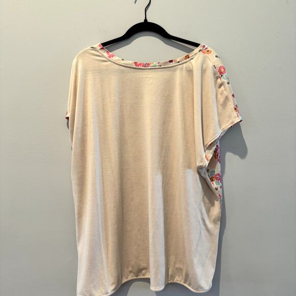 Luxe Lane Bryant Floral Top (18/20) - Mixed Media Beauty!** - Picture 4 of 5